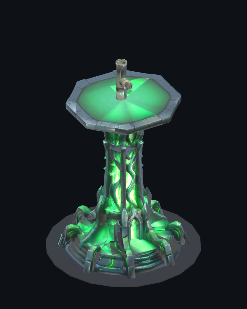Venom tower glowing green
